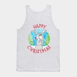 Christmas Chess Player Knight Rudolf The Reindeer Tank Top